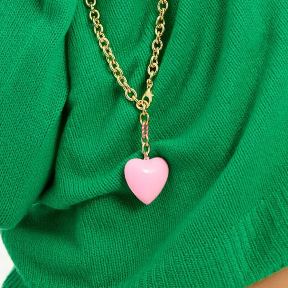 BEST Roxanne Assoulin The Puffy Heart Necklace Pink